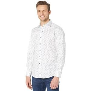 David Donahue Fusion Shirt White/Blue 17 x 35.5